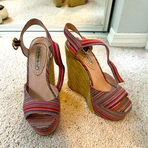 Charles David multi colored wedges
